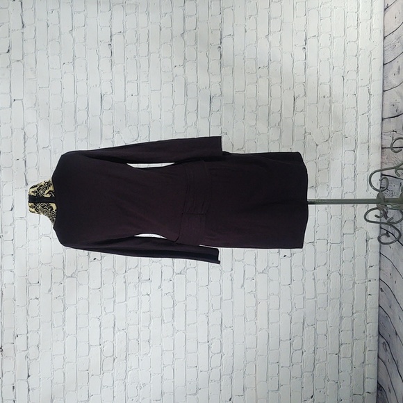 New York & Company Size Medium Black Belted Sweater Dress - Picture 2 of 11